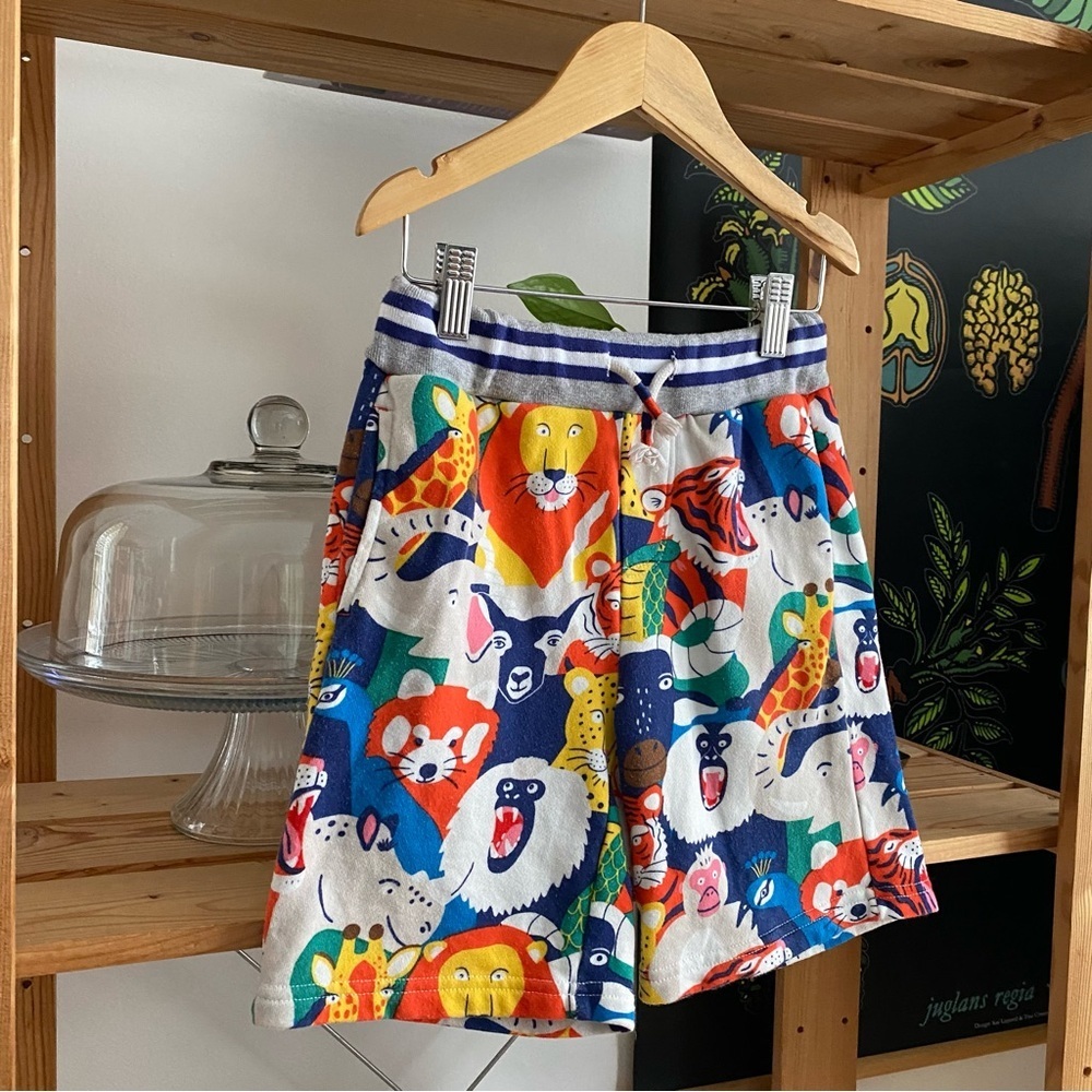 Mini Boden Colorful Animal Print Kids Shorts - Picture 4 of 11